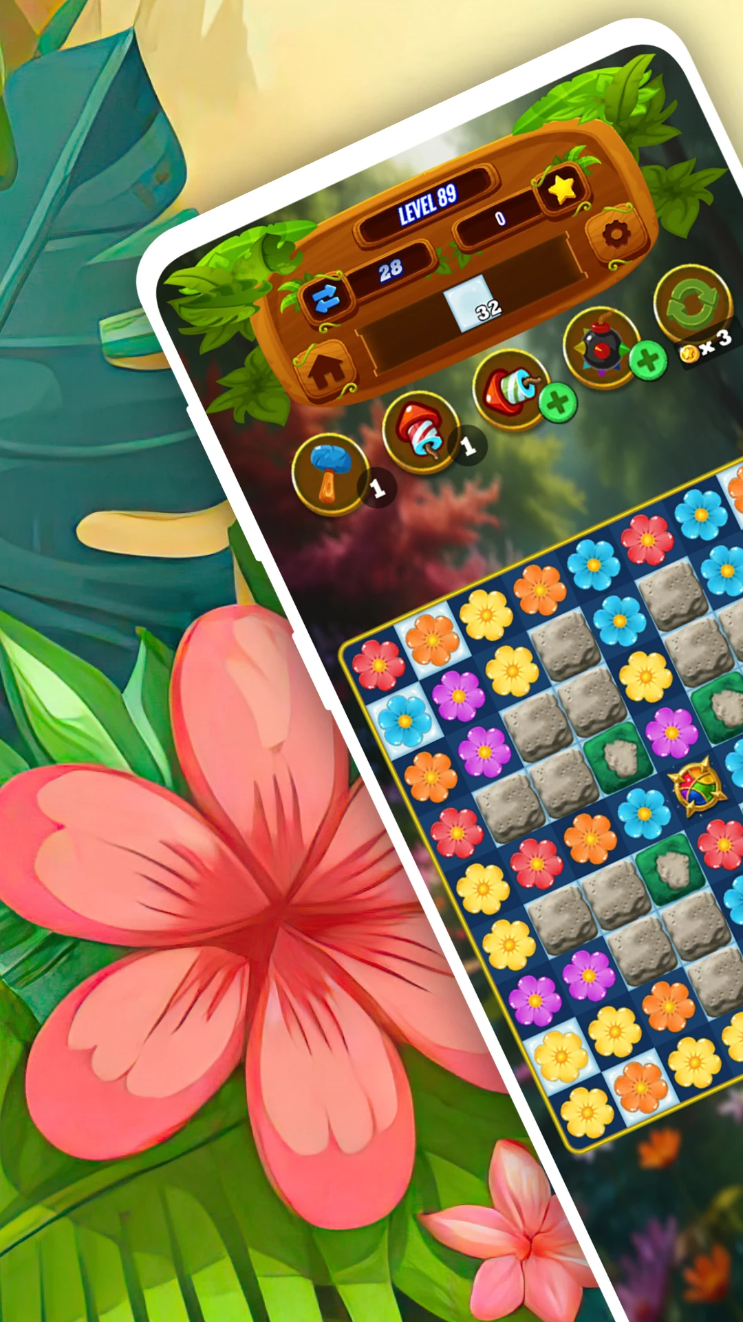 Match 3 Flowers screenshot